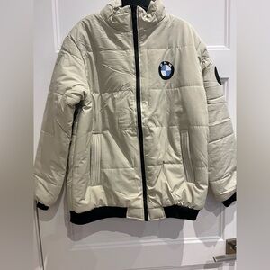 BMW Beige Quilted Jacket with Black Trim
